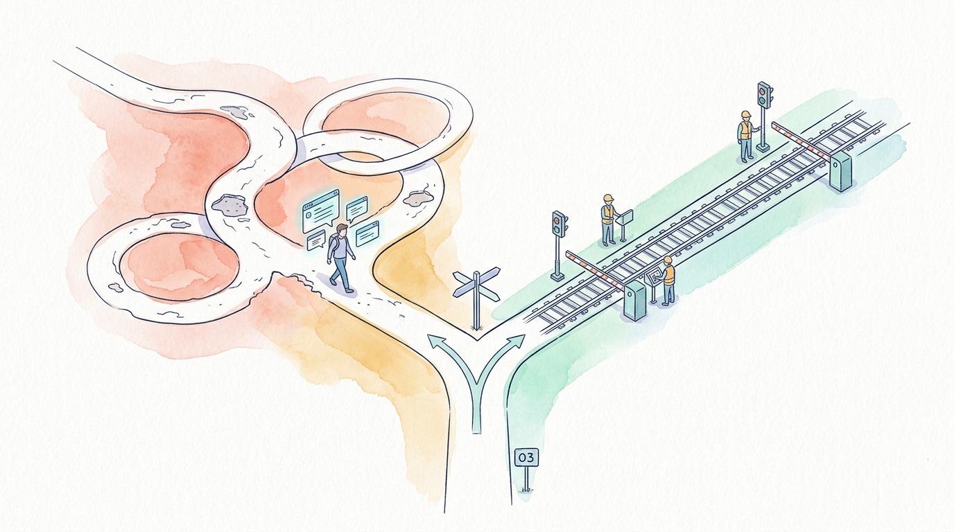 The fork — PRD to code vs PRD to spec to verified code