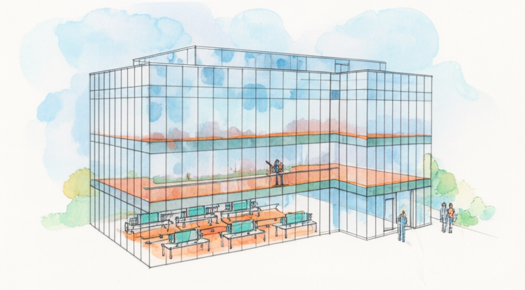 Glass factory pipeline