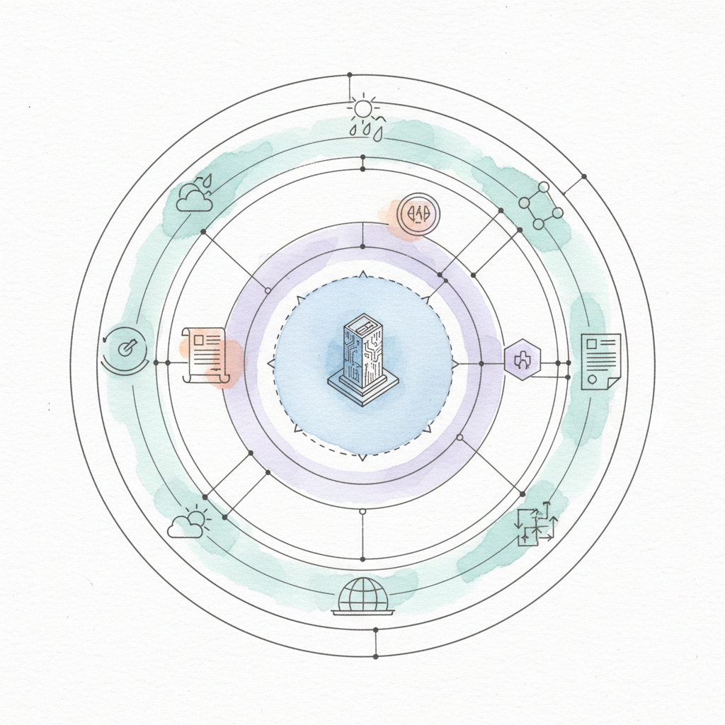 Expanding awareness — concentric rings