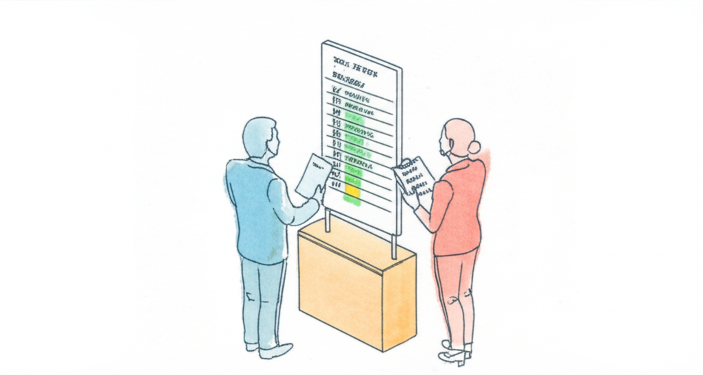 Adversarial quality gate with scoring rubric